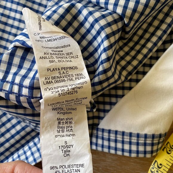 Costa Angler Tech Button Down Plaid Navy - Men's Small - Picture 8 of 13